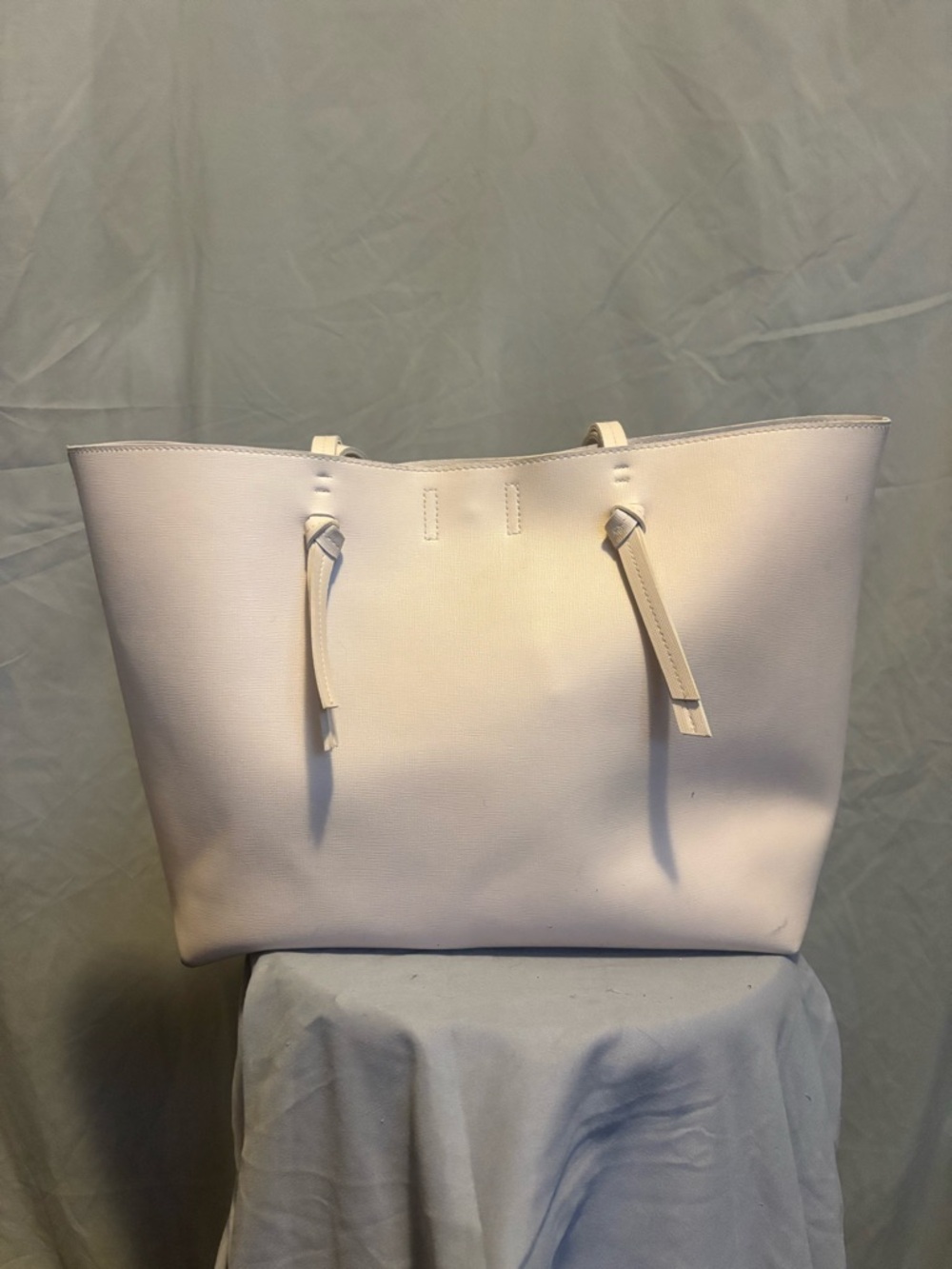 Indigo Pink Cream Tote Bag - Minimal Everyday Tote Carryall